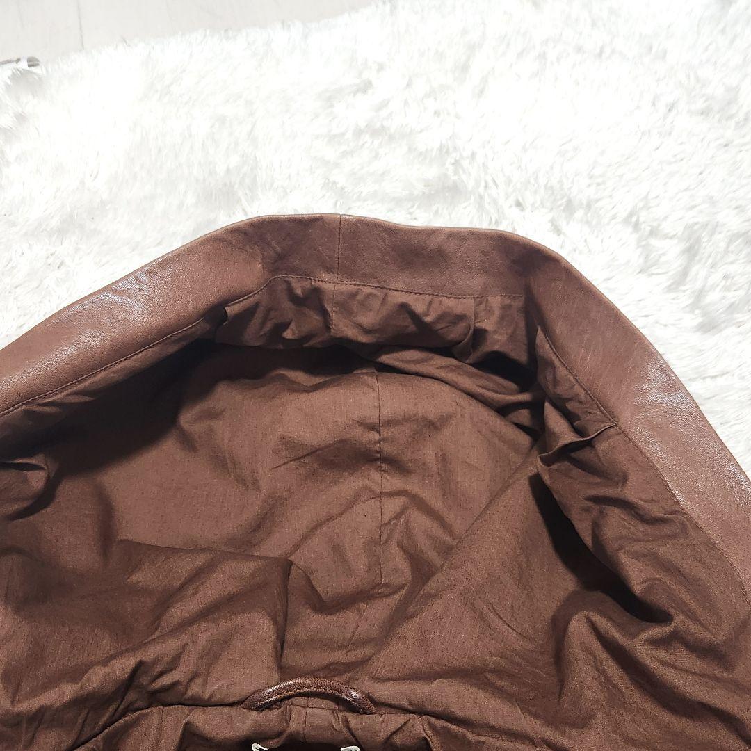 レア ターンロック フード付 ラムレザー ポンチョ hoss intropia