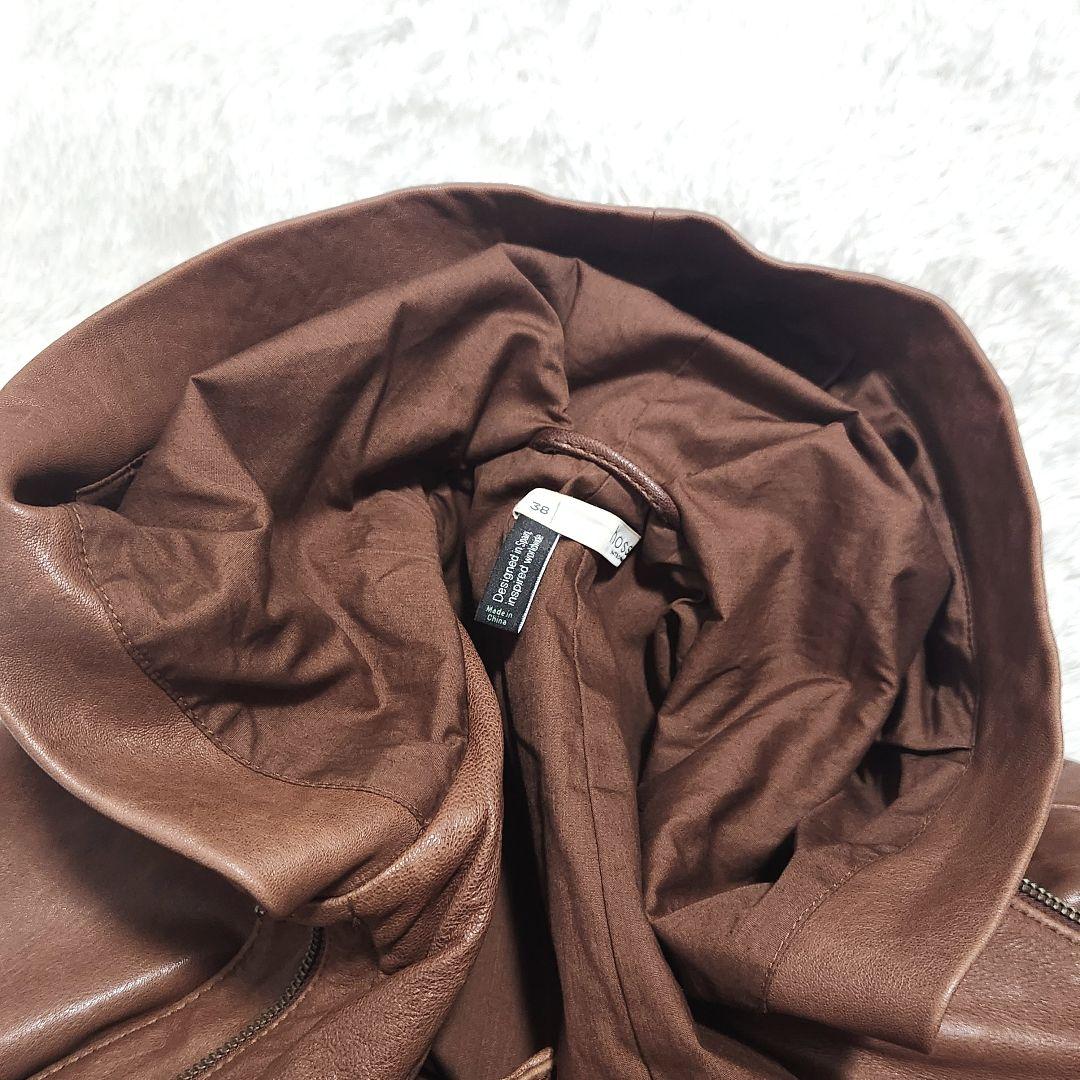 レア ターンロック フード付 ラムレザー ポンチョ hoss intropia