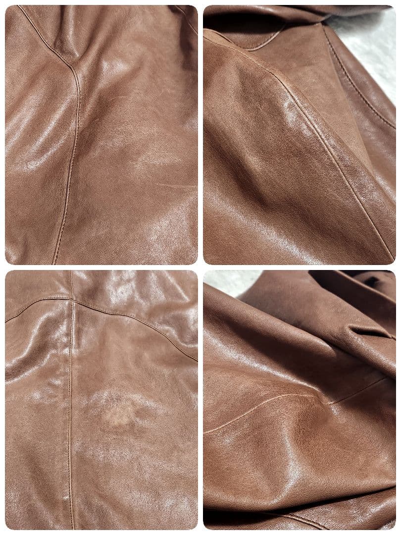 レア ターンロック フード付 ラムレザー ポンチョ hoss intropia