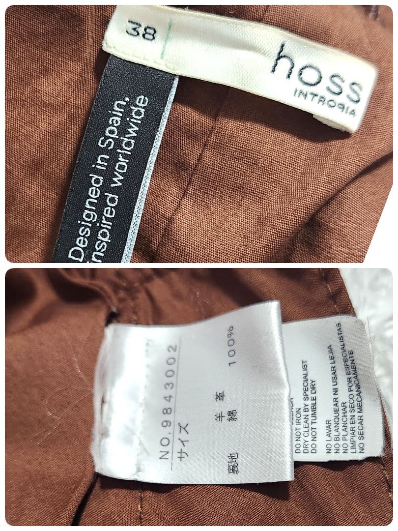 レア ターンロック フード付 ラムレザー ポンチョ hoss intropia