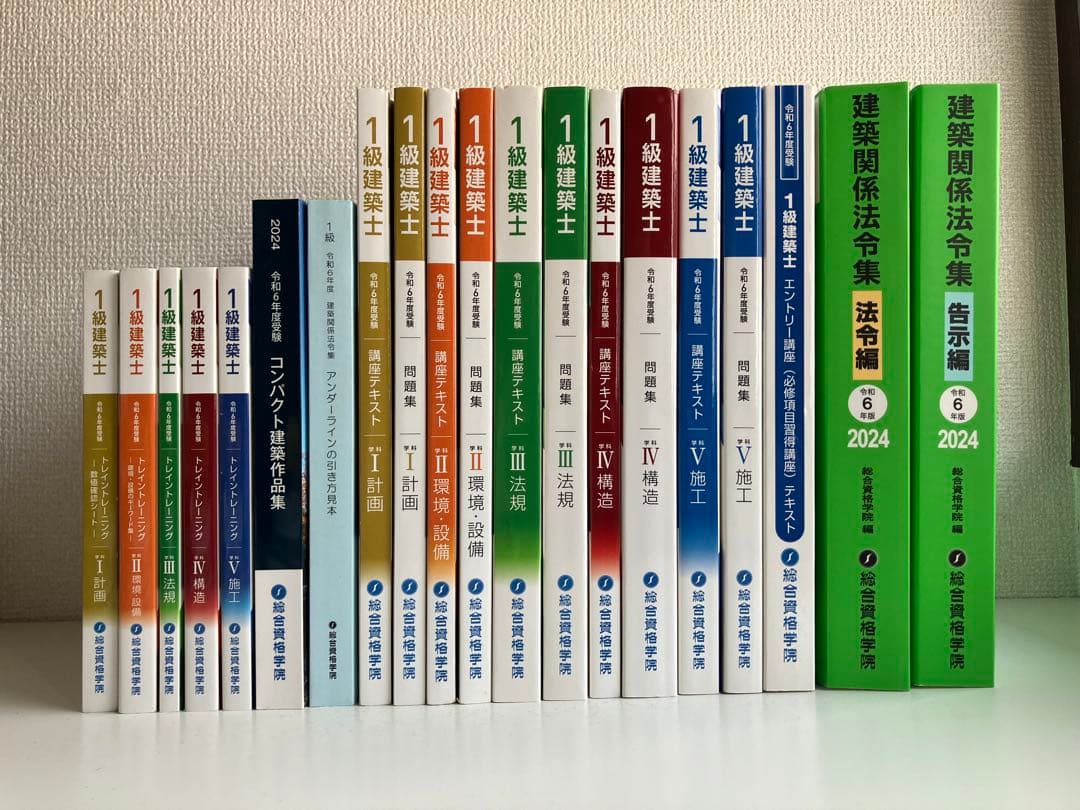 1級建築士 試験合格参考書セット 2024年版(令和6年度)