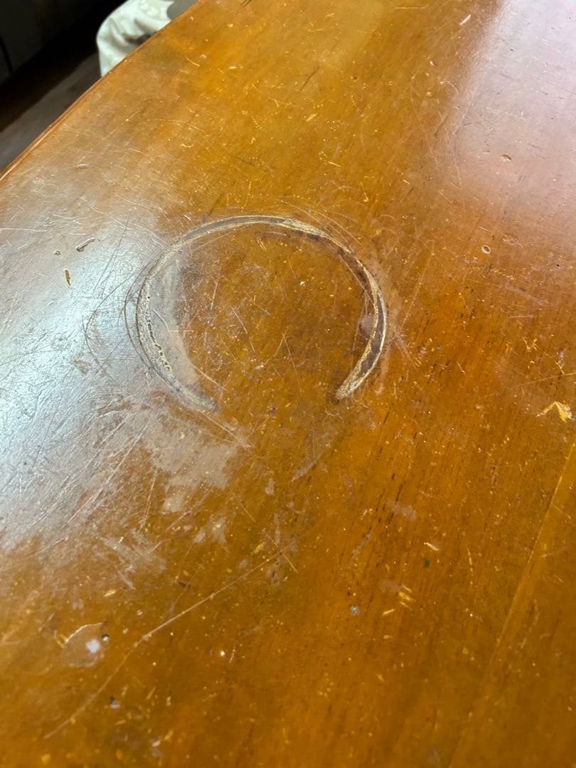 装飾的な木製座卓 楕円形