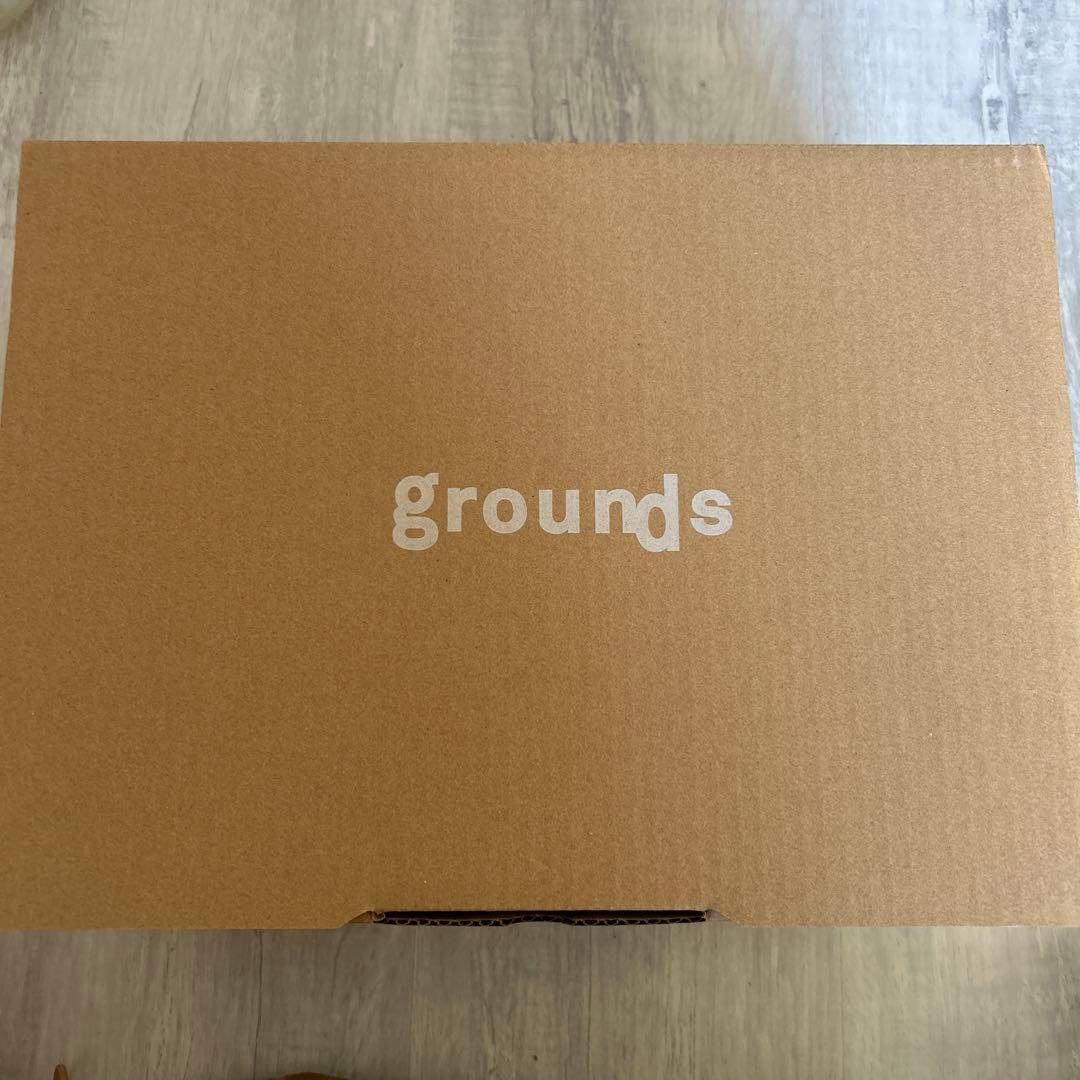 grounds メッシュスニーカー ホワイト/グレー