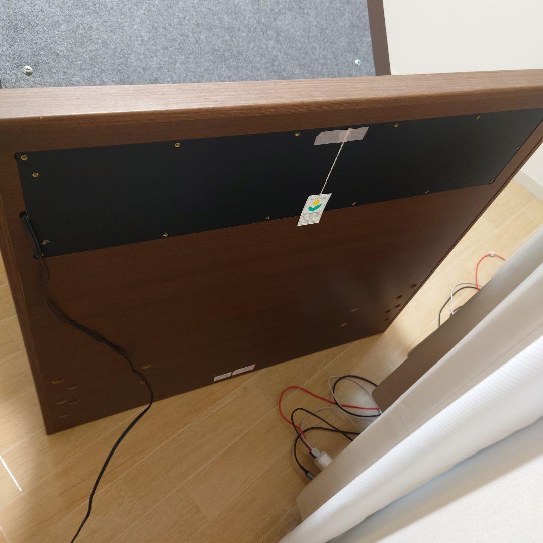 シングルベッドフレーム 収納付き ブラウン