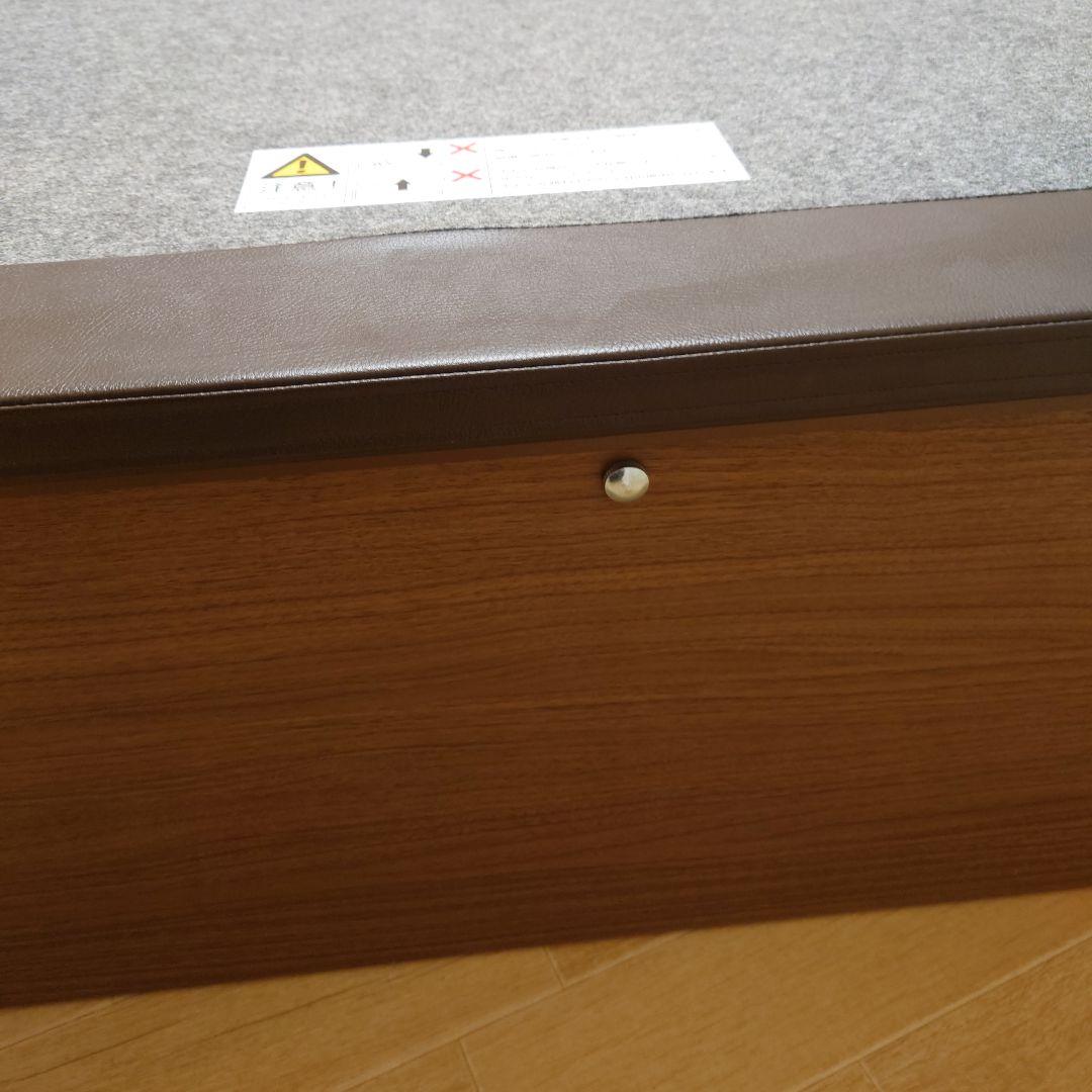 シングルベッドフレーム 収納付き ブラウン