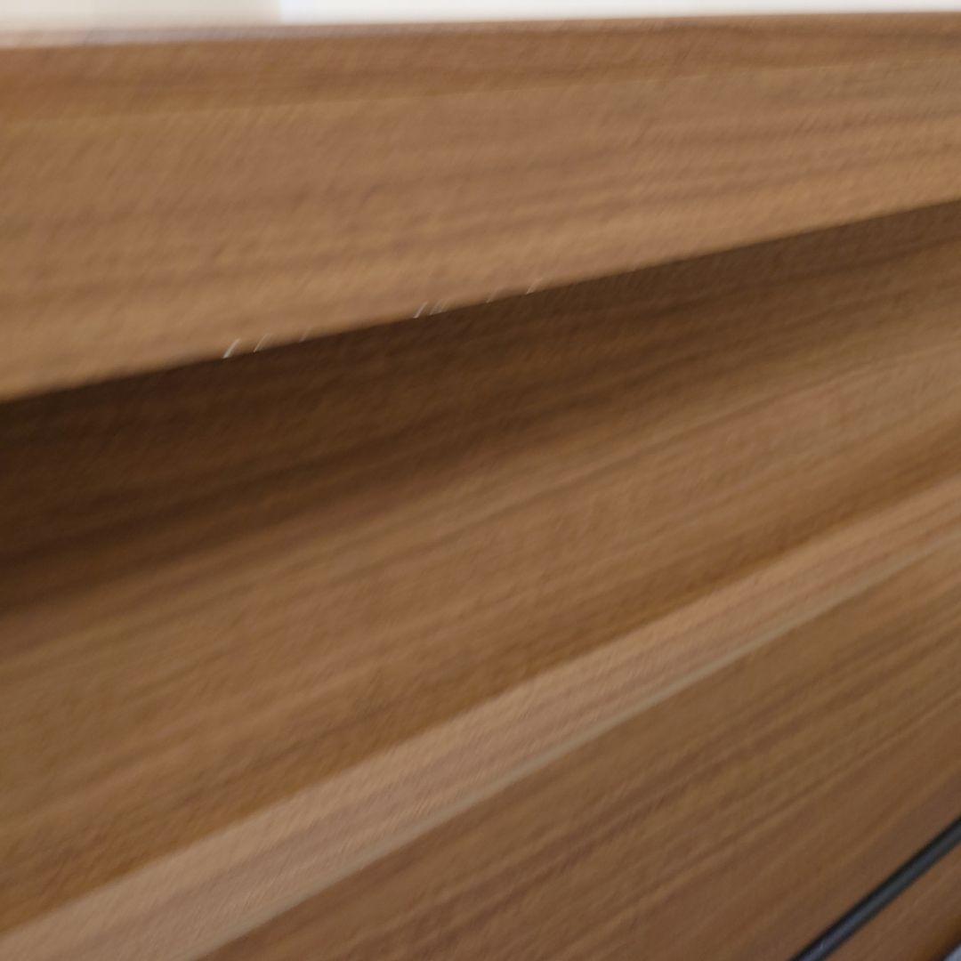 シングルベッドフレーム 収納付き ブラウン