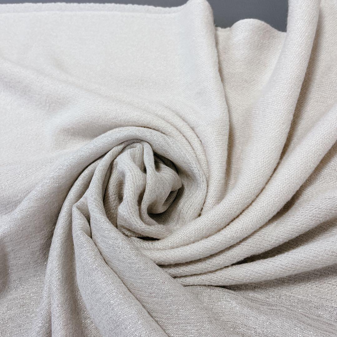 美品✨ブルネロクチネリ カシミヤ シルク 大判ストール　ドッキング　ラメ