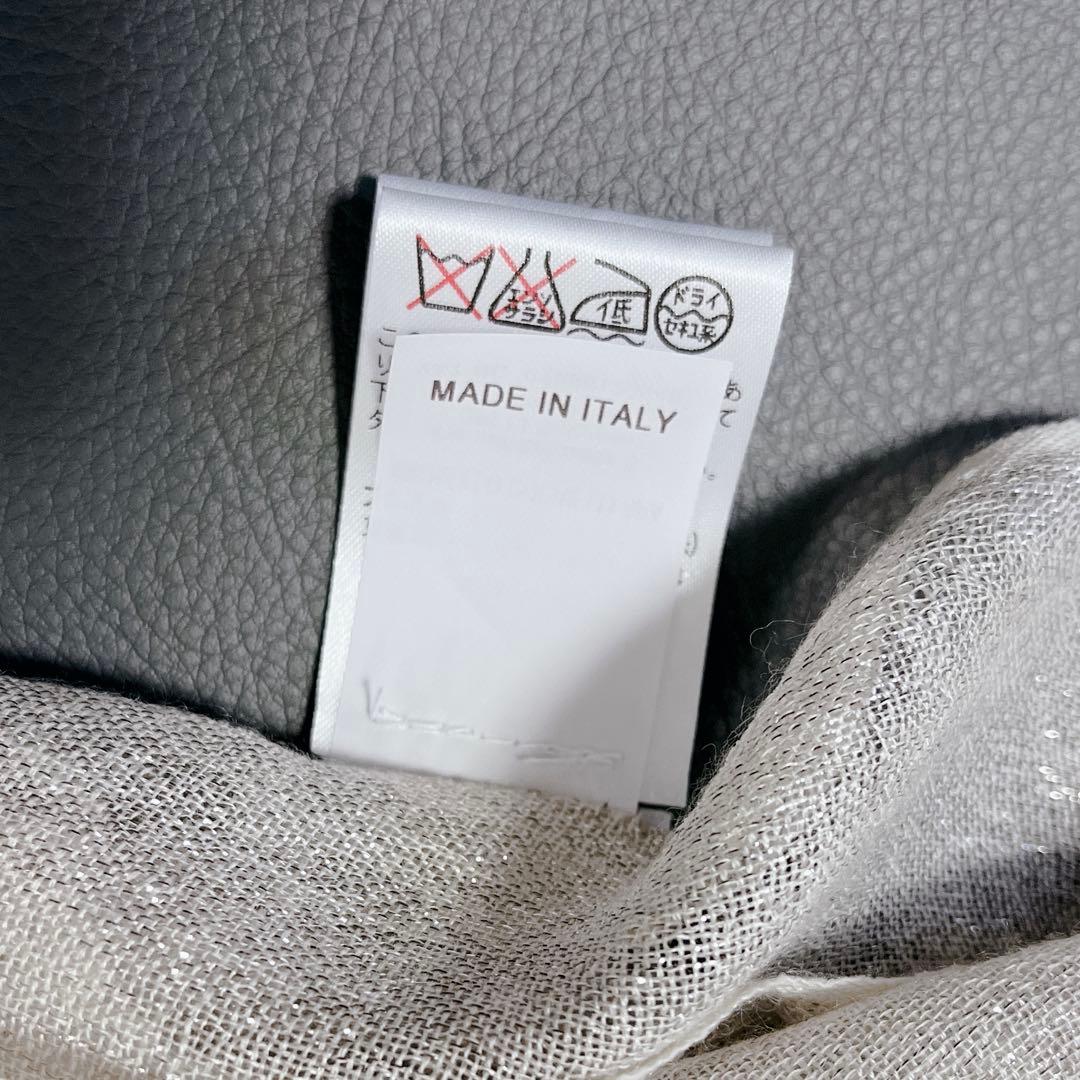 美品✨ブルネロクチネリ カシミヤ シルク 大判ストール　ドッキング　ラメ