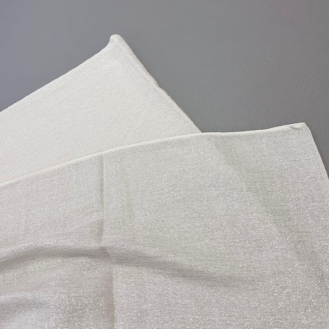 美品✨ブルネロクチネリ カシミヤ シルク 大判ストール　ドッキング　ラメ