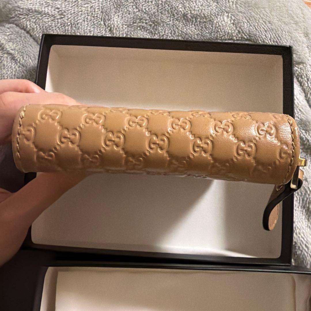 GUCCI ベージュ GGパターン 二つ折り財布