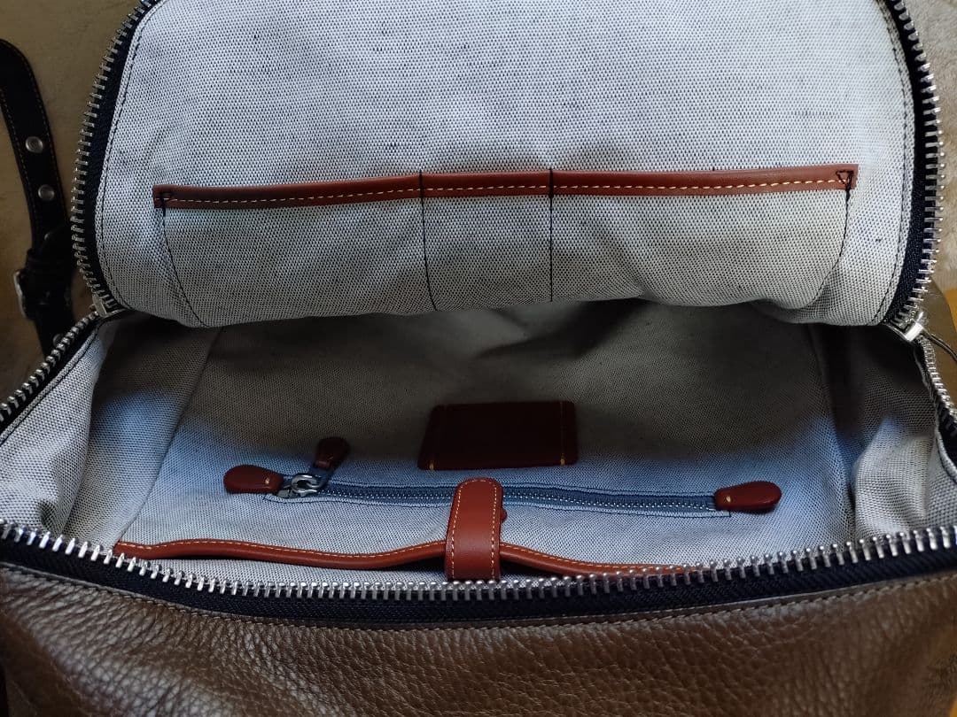 週末お値引き COACH オリーブグリーン レザー リュック