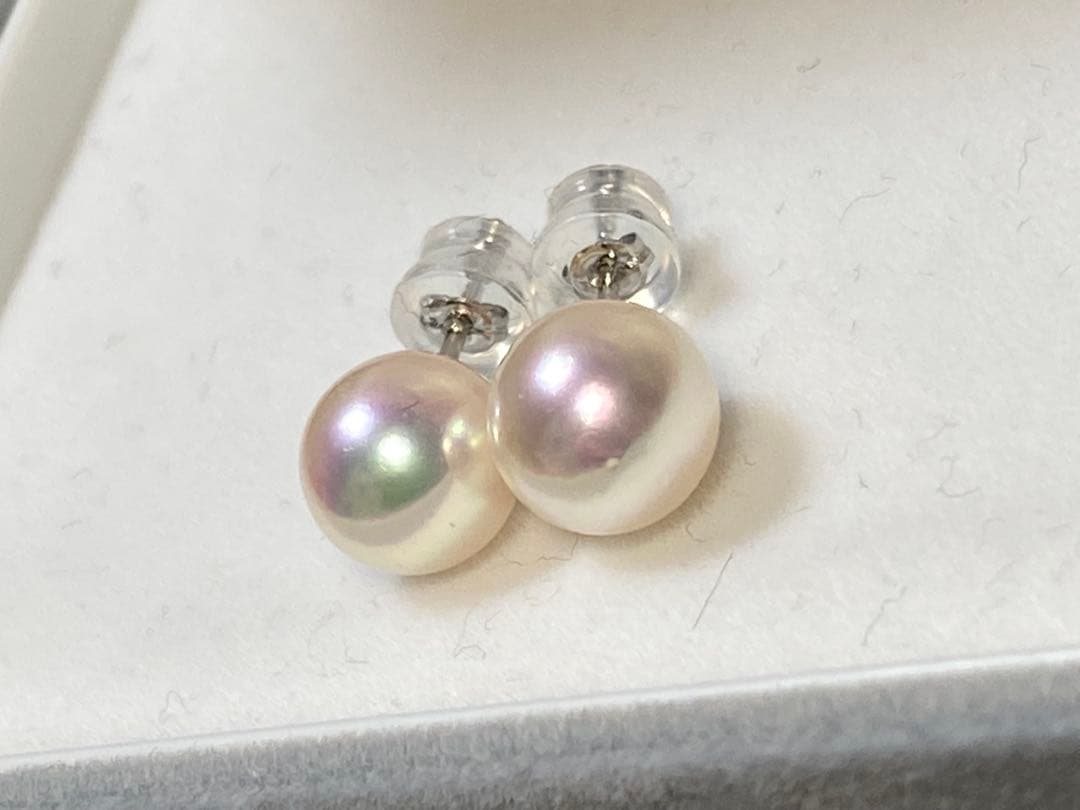 ピカチュウさま専用【最高級　プラチナ】 あこや真珠　パールピアス　越しもの