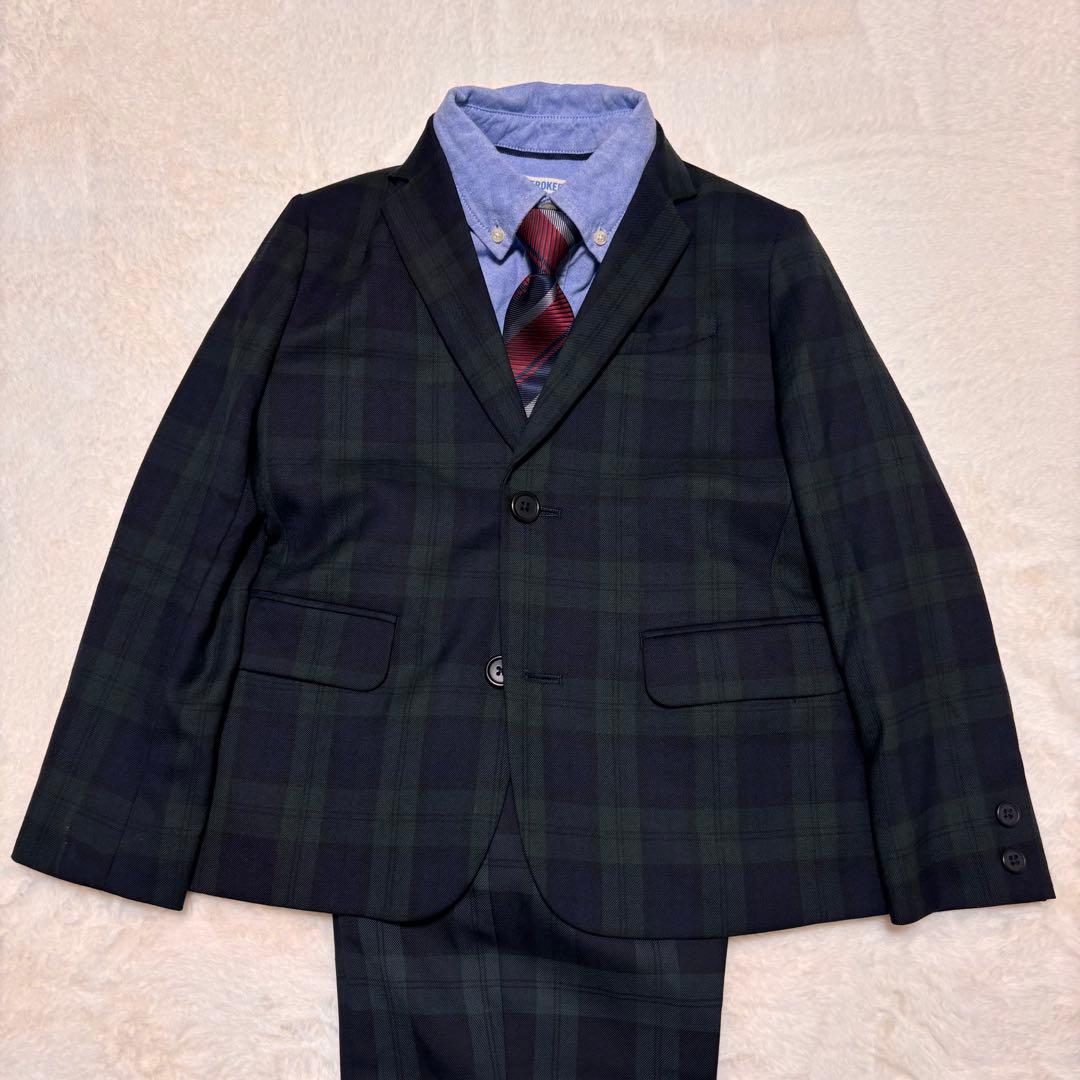 ✨美品 グリーンレーベル 135cm キッズ 4点セット フォーマル チェック柄