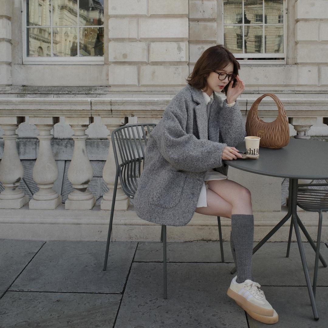 即日発送 新品 Eaphi SOFT WOOL TAILOR COAT gray