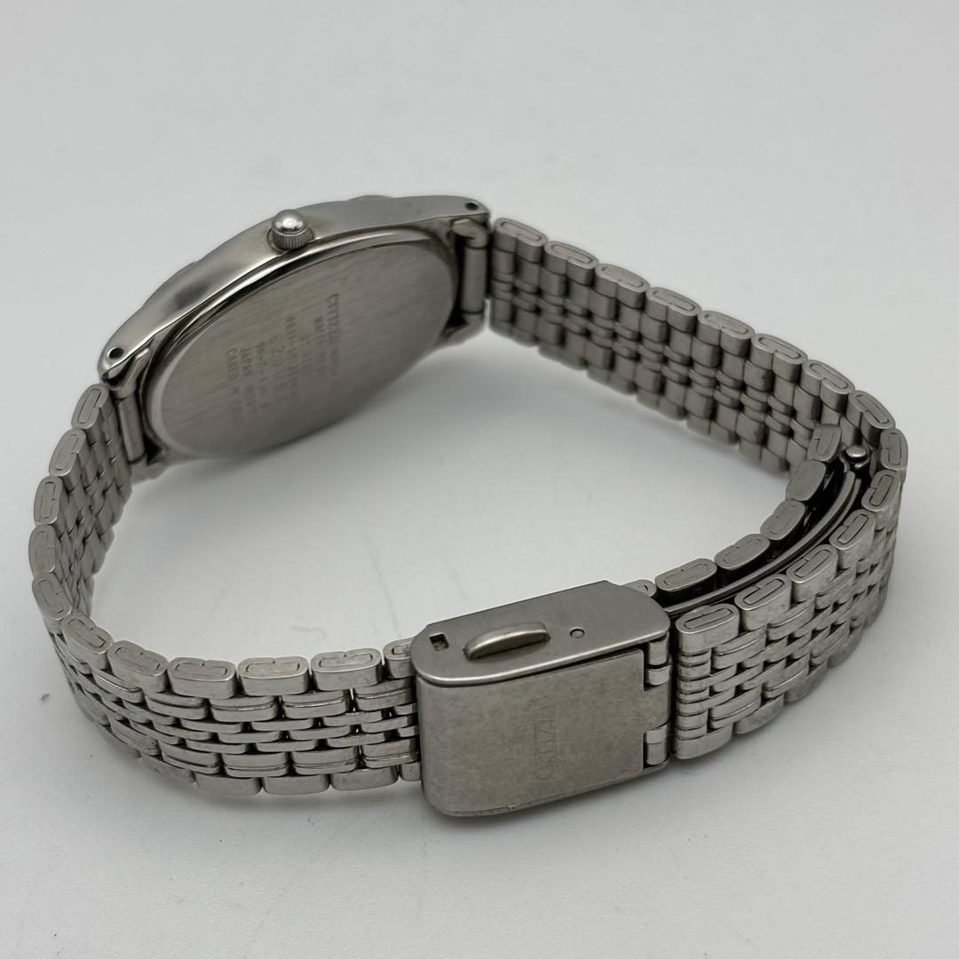 美品✨CITIZEN Eco-Drive 腕時計 シェル文字盤 ストーンベゼル