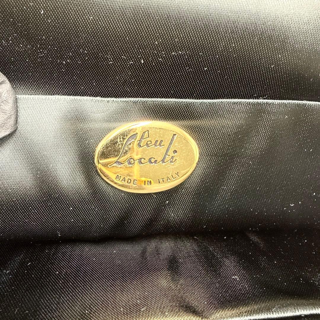 【美品】Leu Locati italy プチポワン刺繍 チェーン バッグ