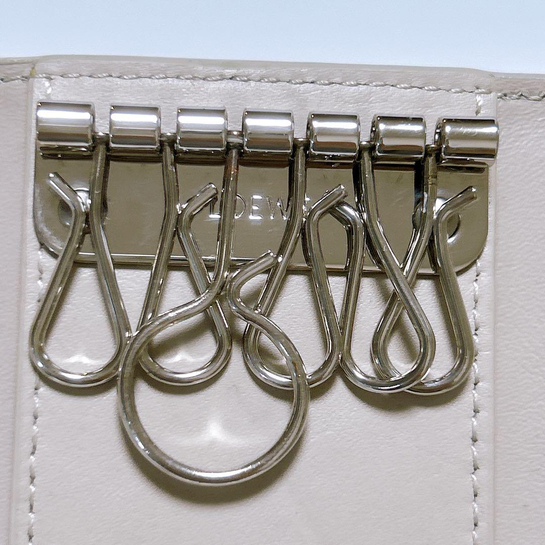 【正規品♡現行♡ロエベ】アナグラム　キーケース　6連　ライトゴースト　付属品完備