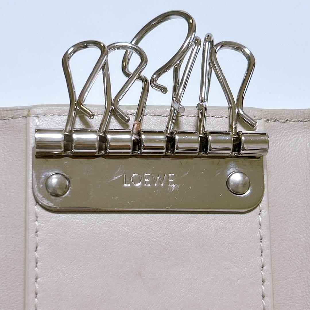 【正規品♡現行♡ロエベ】アナグラム　キーケース　6連　ライトゴースト　付属品完備