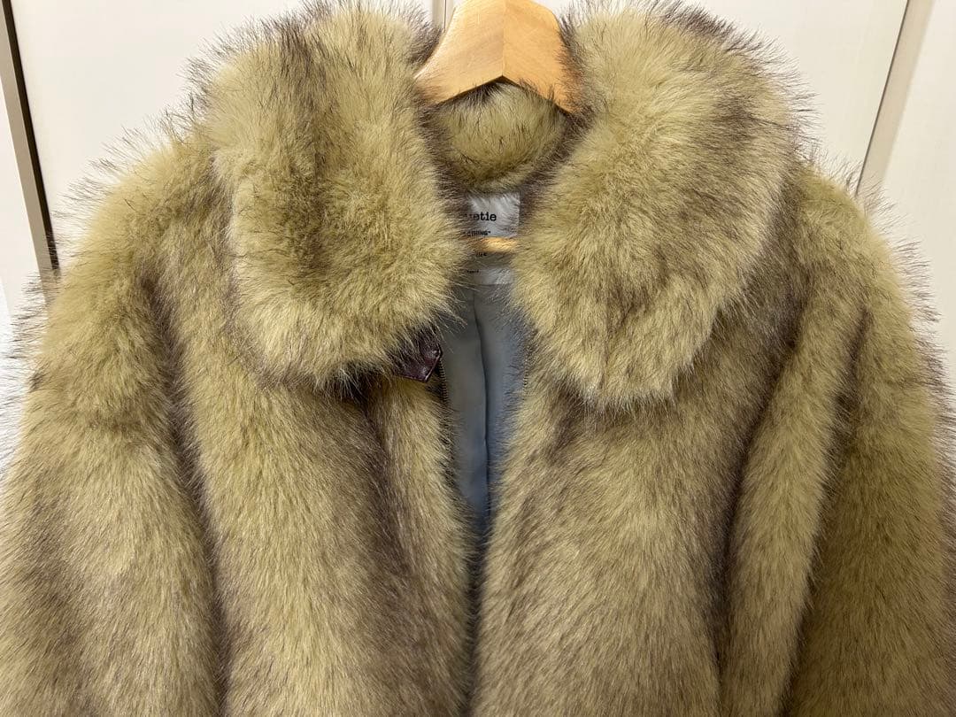 Haru　jouetie ベルトミドルファーコート