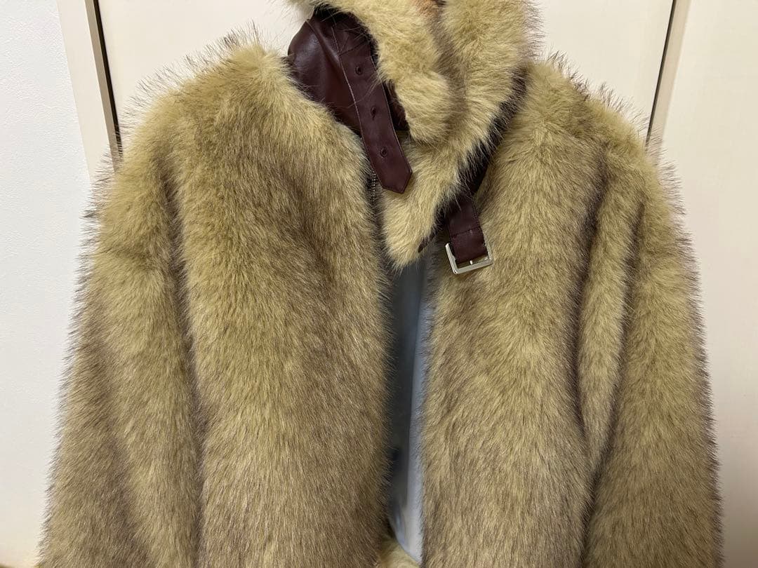 Haru　jouetie ベルトミドルファーコート