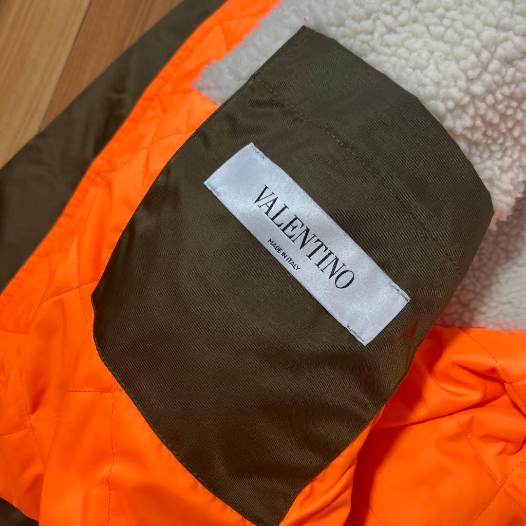バレンティノ　カーキ　MA-1 ボアジャケット　サイズ48