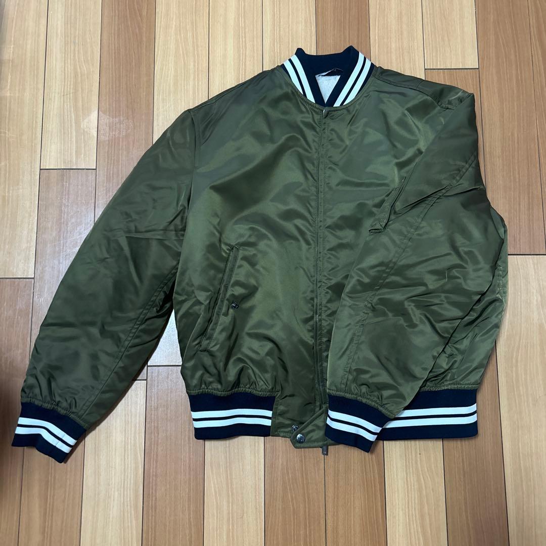 バレンティノ　カーキ　MA-1 ボアジャケット　サイズ48