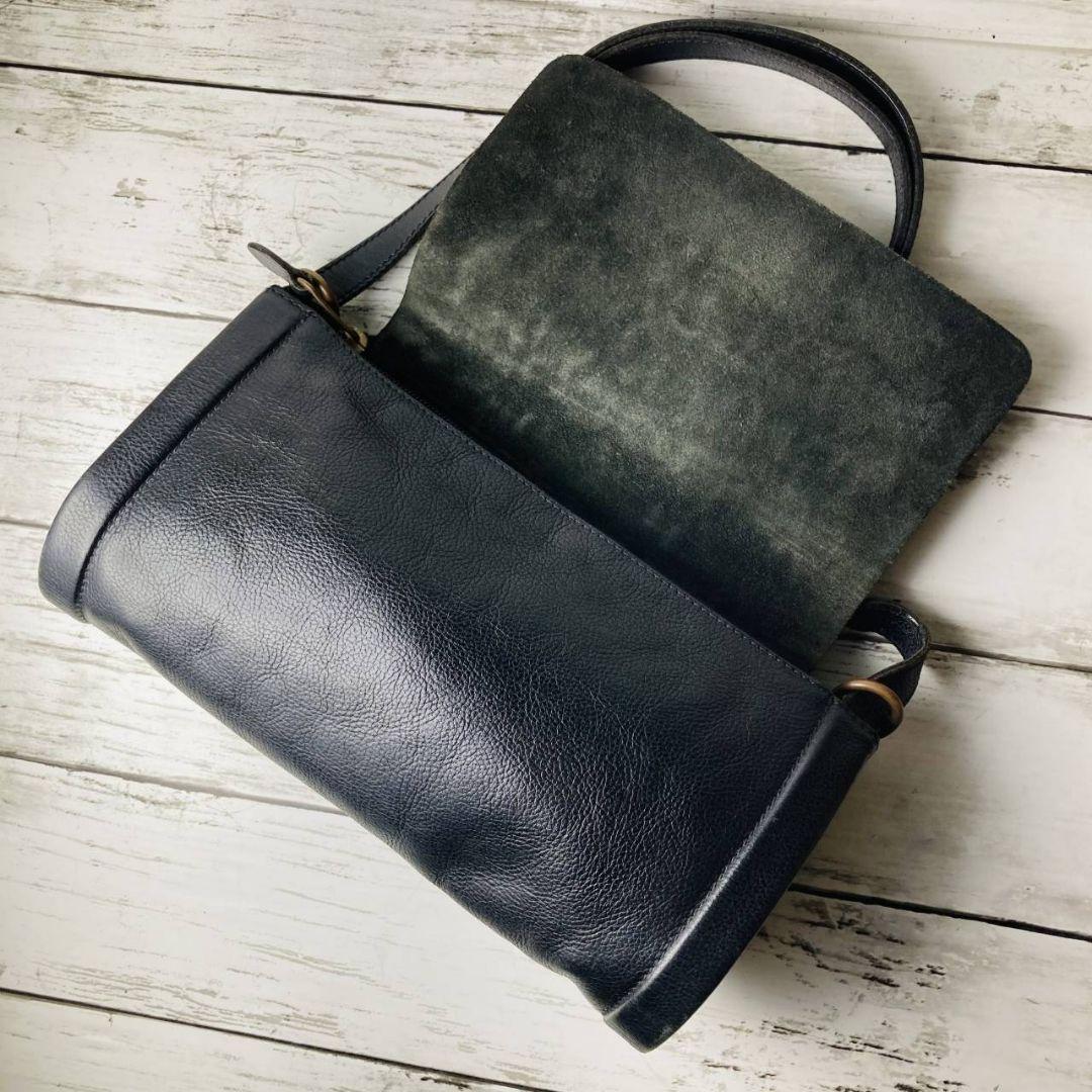 Ｒさま専用【高級感漂う黒の本革】ショルダーバッグ　ブラック　筒型　刻印