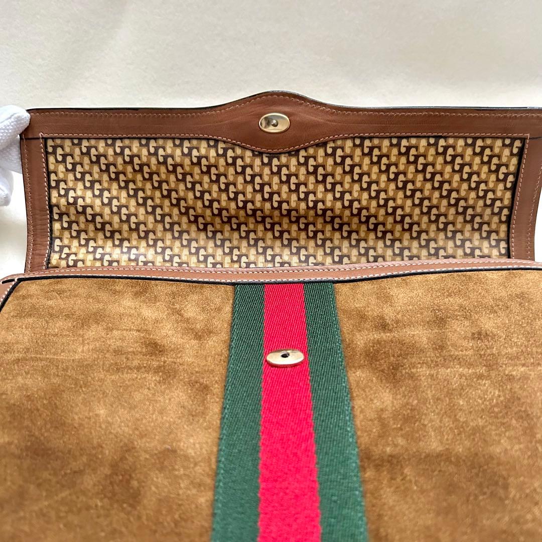 【未使用品】GUCCI オフィディア スエード　クラッチバッグ　 ヴィンテージ