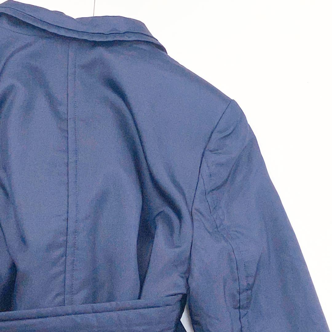 美品 シルク100 リボン 宝石 総柄 トレンチコート レオナール