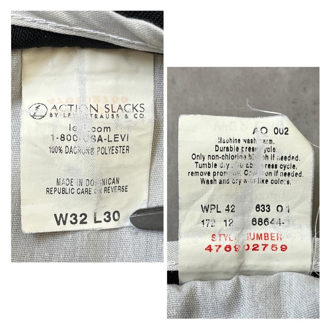 リーバイス アクション スラックス ボトム W32 00s 古着 黒 17789