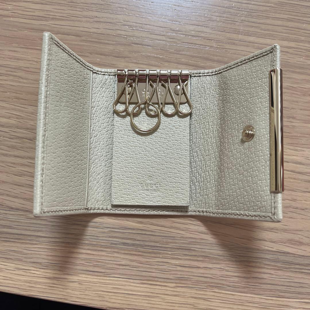 GUCCI キーケース ベージュ キャンバス