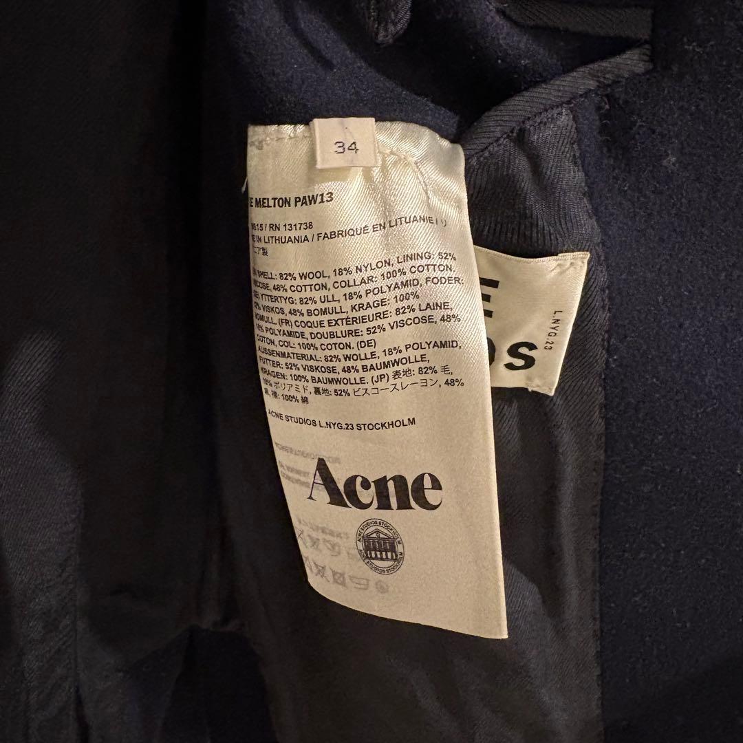 ACNE STUDIOS アクネ ストゥディオズ ネイビーPコート