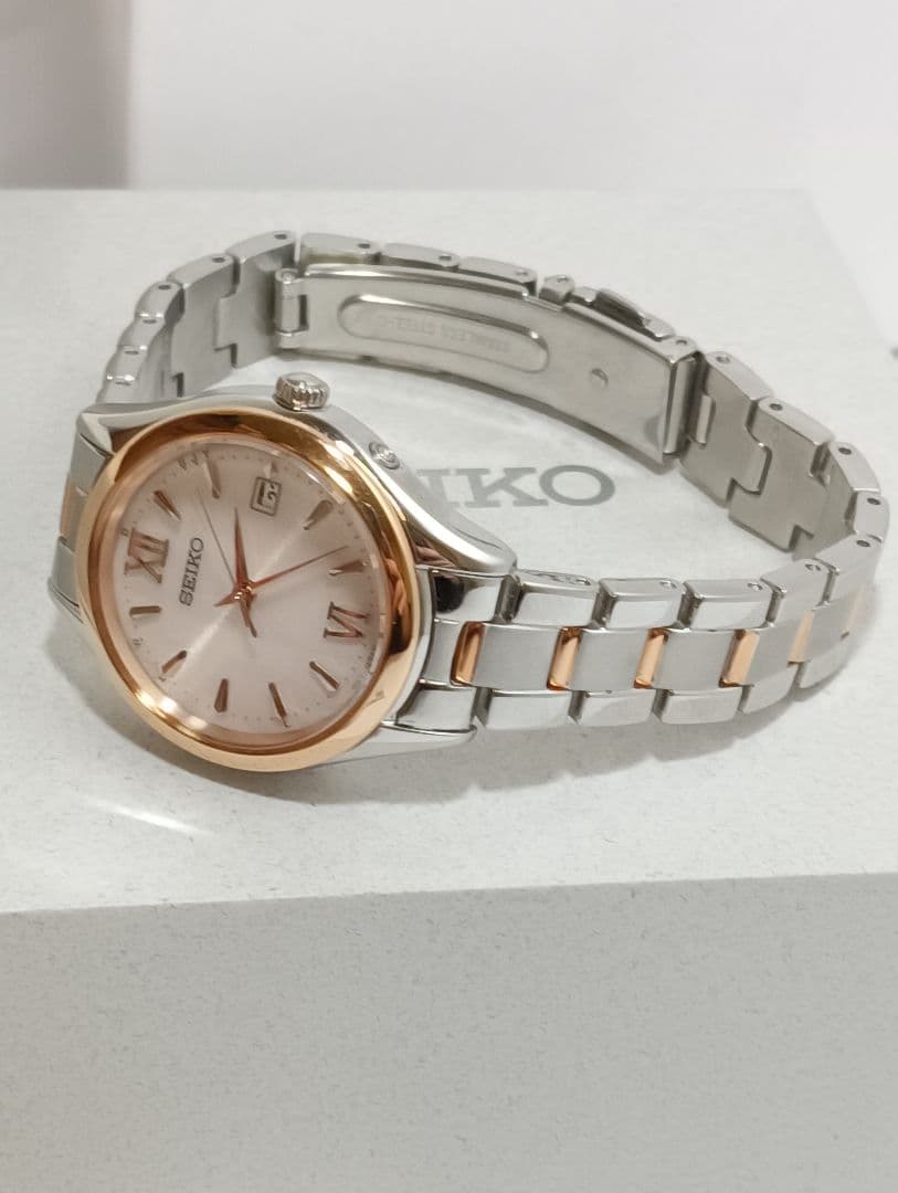 セイコー 腕時計 SWFH132 ソーラー電波 ピンクダイヤル Sシリーズ