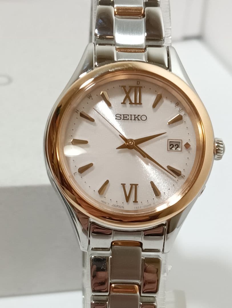 セイコー 腕時計 SWFH132 ソーラー電波 ピンクダイヤル Sシリーズ