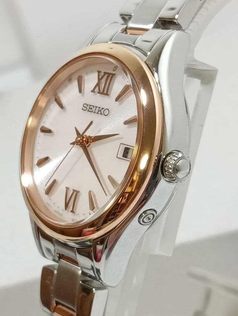 セイコー 腕時計 SWFH132 ソーラー電波 ピンクダイヤル Sシリーズ