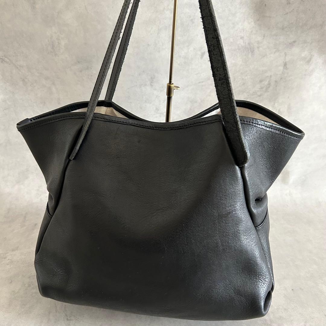 北欧暮らしの道具店Enseアンサレザートートバッグブラック