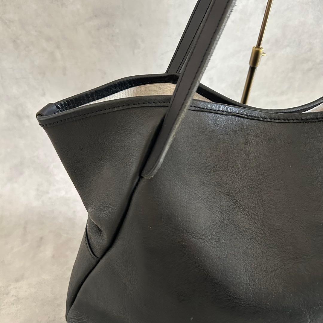 北欧暮らしの道具店Enseアンサレザートートバッグブラック