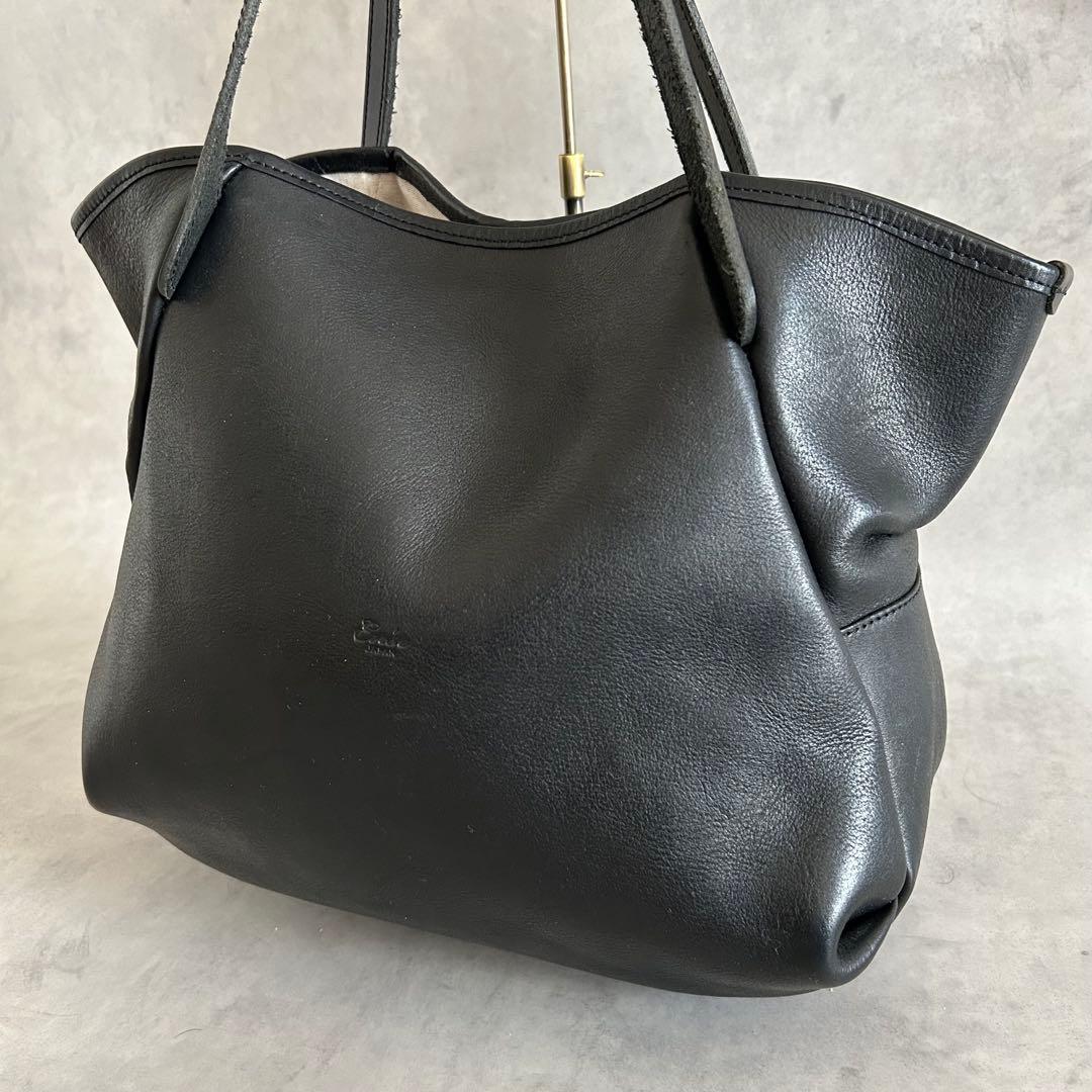 北欧暮らしの道具店Enseアンサレザートートバッグブラック