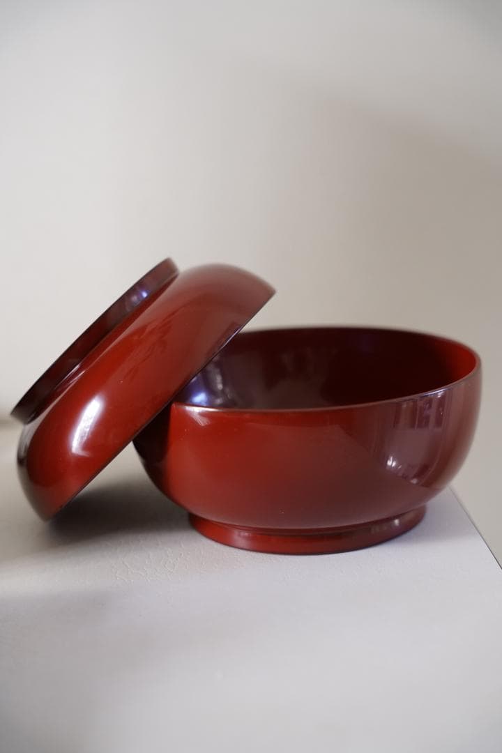 輪島塗　根来塗り　廣椀　雑煮椀　５客　塗師作