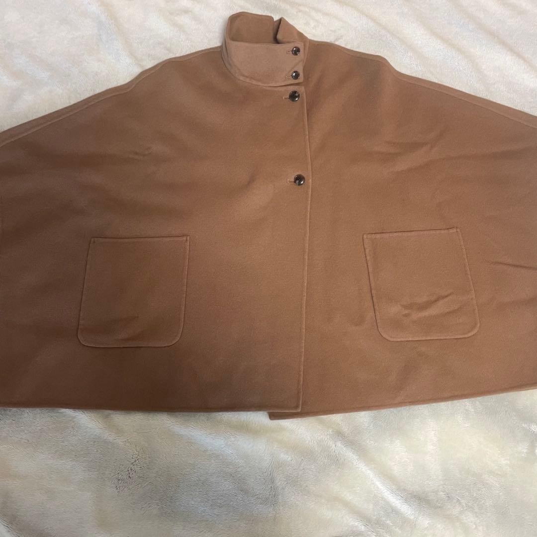 SLOBE IENA スタンドカラーダブルフェイスポンチョ