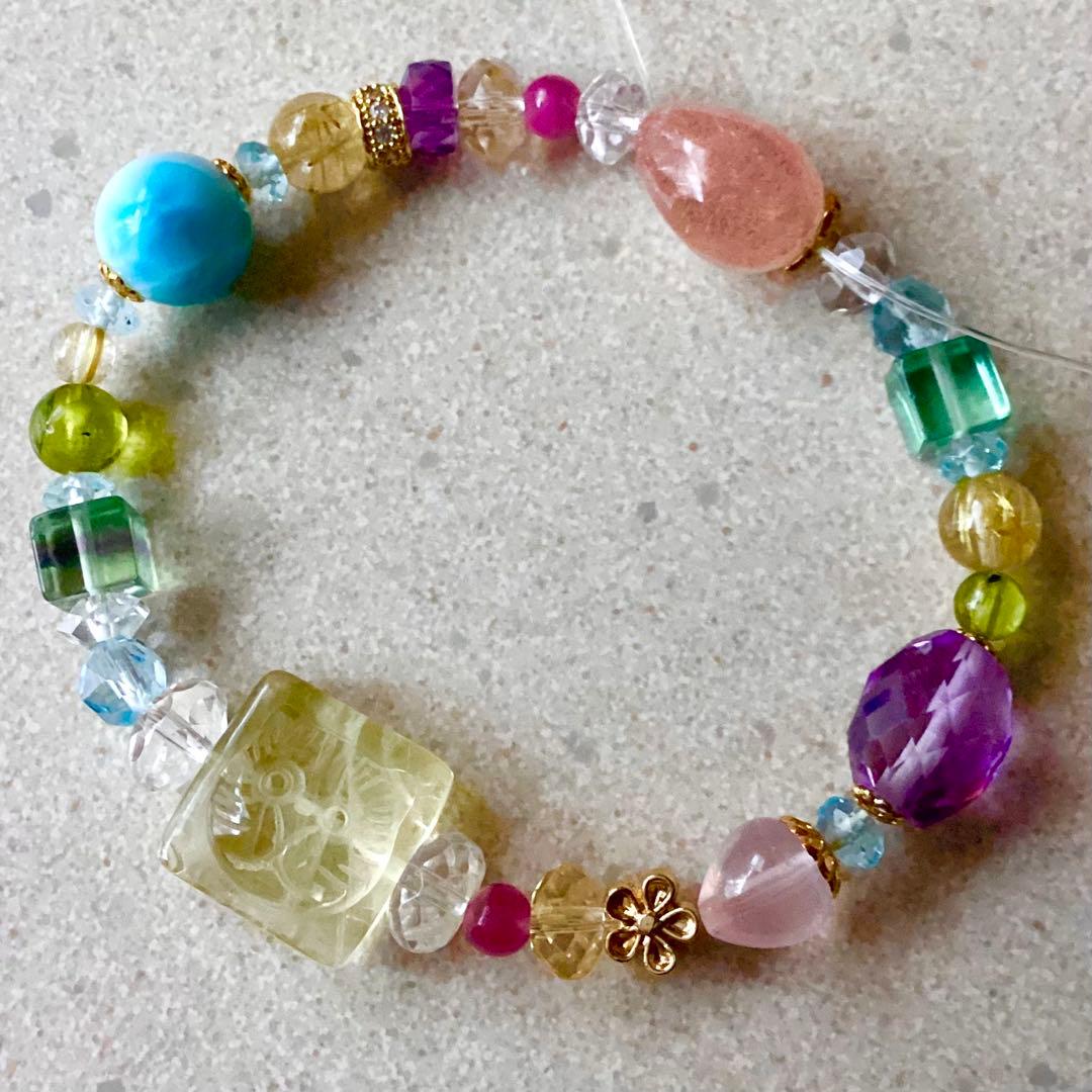 にゃんたま* ★ブレスレット ストロベリークォーツ ♪ 385