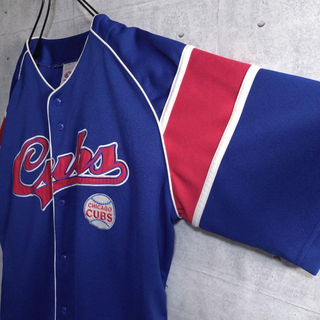 MLB★シカゴ・カブス 肉厚 ゲームシャツ ベースボールシャツ 青 2XL