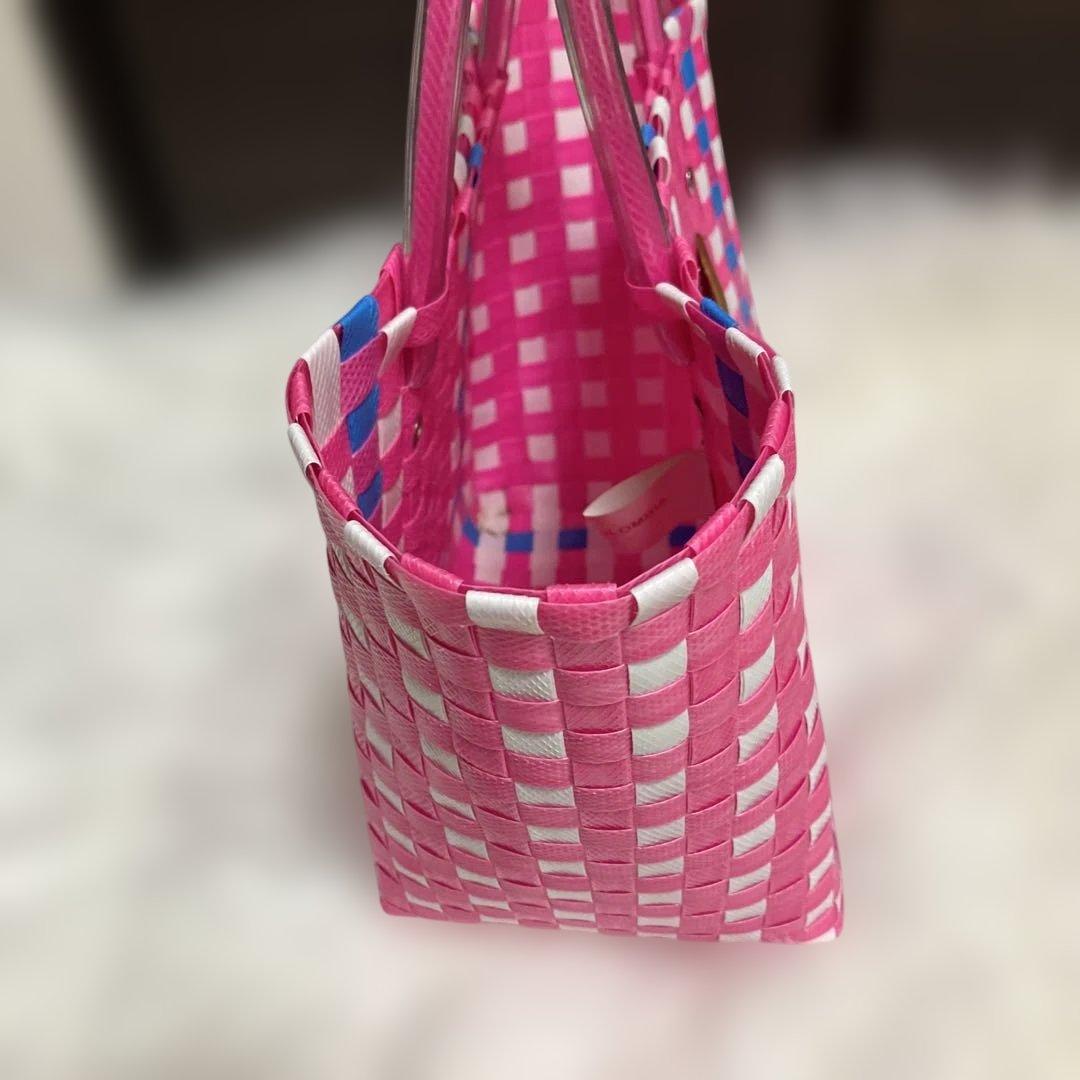 【メルカリ最安値】マルニ marni カフェフラワーバッグ　かごバック　ピンク