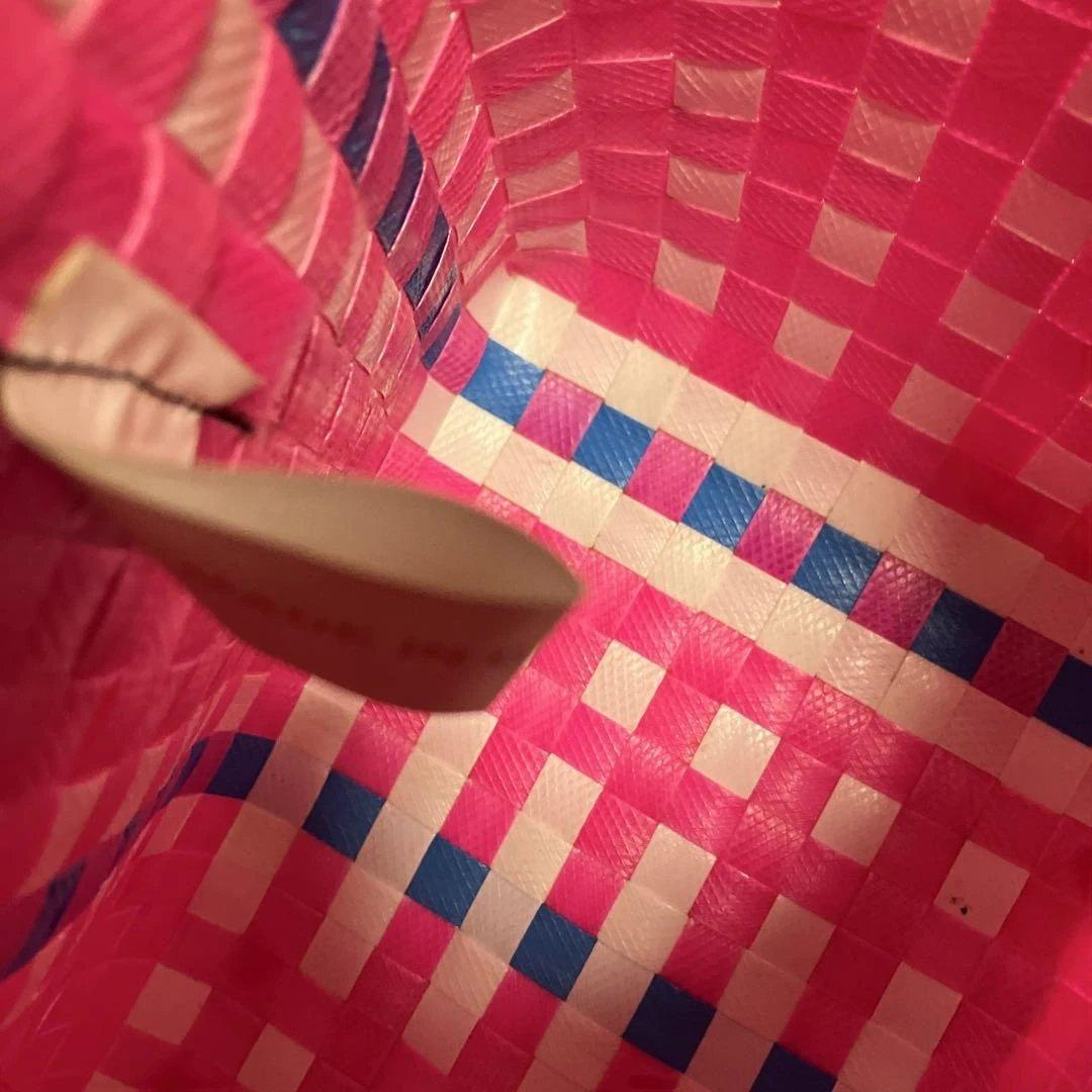 【メルカリ最安値】マルニ marni カフェフラワーバッグ　かごバック　ピンク