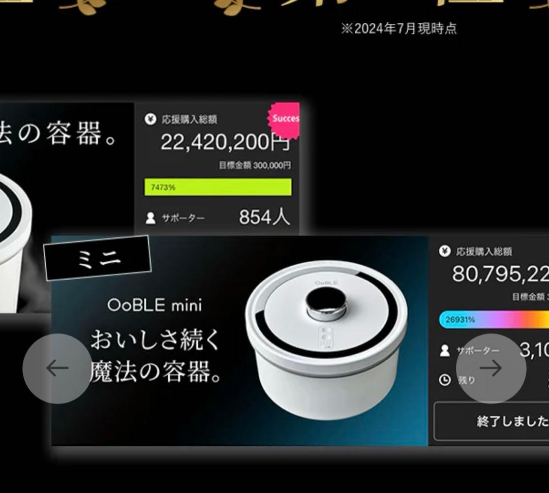 OoBLE mini 真空保存米びつ ホワイト