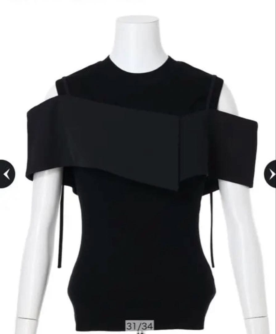 Mystrada ビックカラードッキングニット　黒