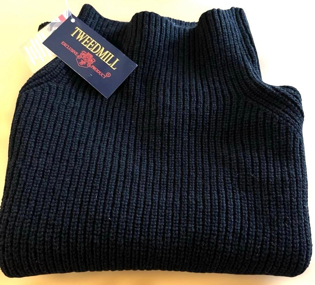 五明祐子さんセレクト　ツイードミル　TWEEDMILL ニットポンチョ　黒