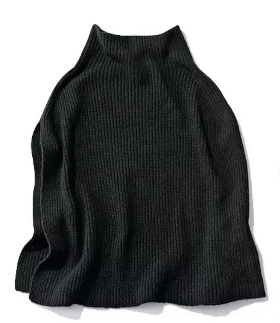 五明祐子さんセレクト　ツイードミル　TWEEDMILL ニットポンチョ　黒