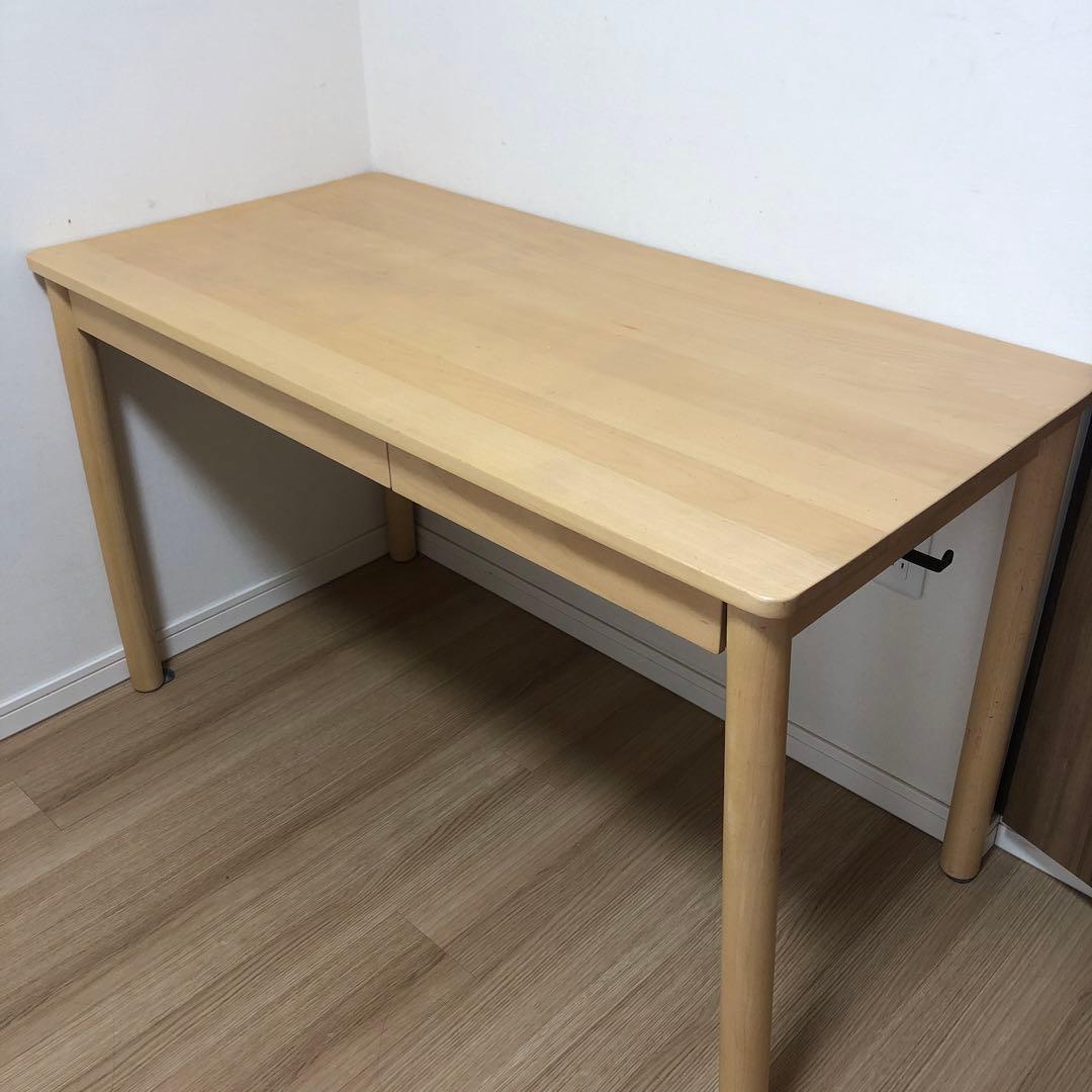 大幅値下げ　都内引き取り　無印良品　ブナ材デスク　幅１２０ｃｍ