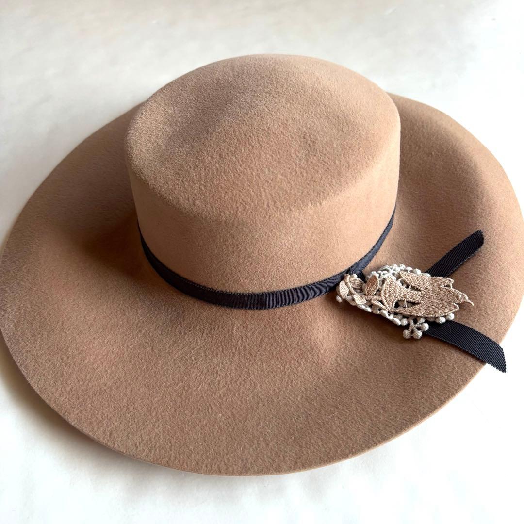 【超希少】ミナペルホネン×ヒトミシノヤマ フォレストパレード フェルトハット